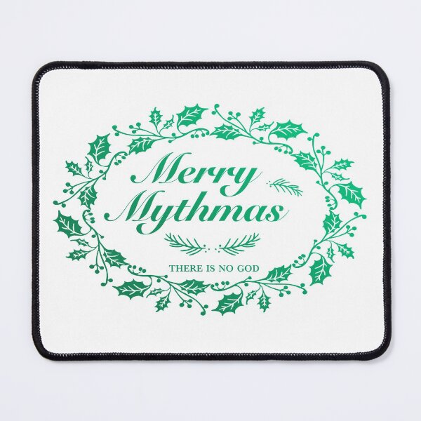 Item preview, Merry Mythmas Wreath Green There is No God designed and sold by AlasAHintStudio.