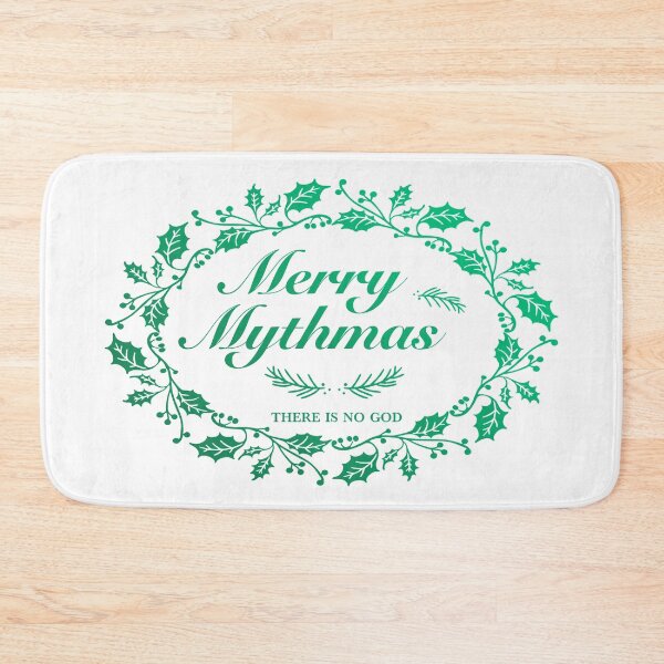 Item preview, Merry Mythmas Wreath Green There is No God designed and sold by AlasAHintStudio.