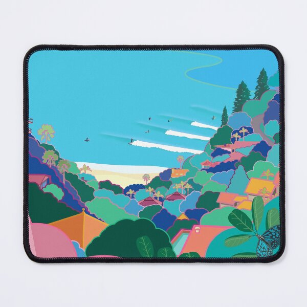 Item preview, Wategos, Byron Bay, Australia - Vintage Style Travel Art designed and sold by Jazznote.