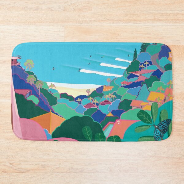 Item preview, Wategos, Byron Bay, Australia - Vintage Style Travel Art designed and sold by Jazznote.