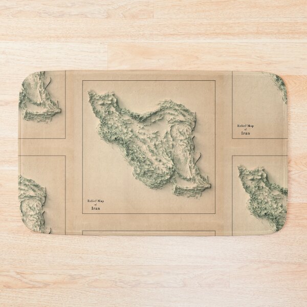 Item preview, Iran Relief Map 3D digitally-rendered designed and sold by ThinkAboutMaps.