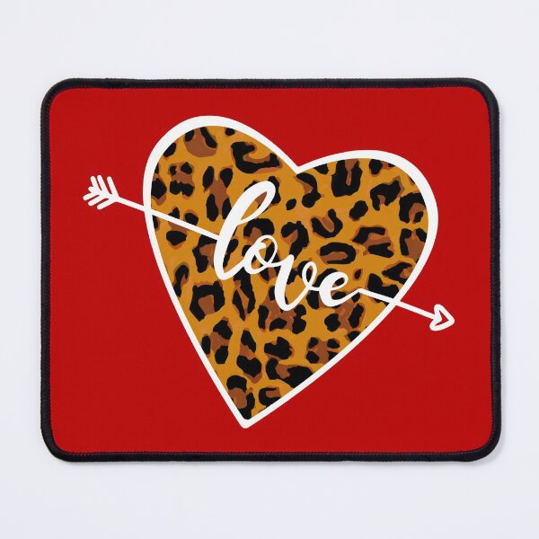 Item preview, Leopard Print Heart Love Typography Valentines Heart designed and sold by AnyKitty.