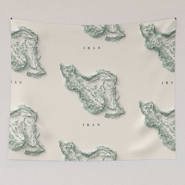 Item preview, Iran Relief Map 3D digitally-rendered designed and sold by ThinkAboutMaps.
