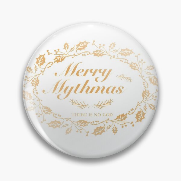 Item preview, Merry Mythmas Wreath Gold There is No God designed and sold by AlasAHintStudio.
