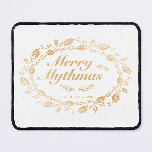 Item preview, Merry Mythmas Wreath Gold There is No God designed and sold by AlasAHintStudio.