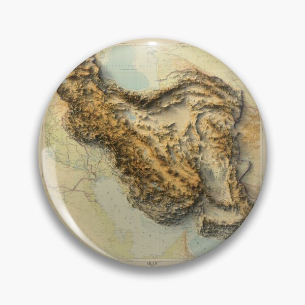 Item preview, 1941 Iran Relief Map 3D digitally-rendered designed and sold by ThinkAboutMaps.