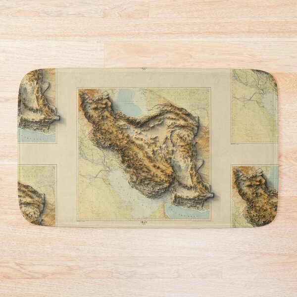 Item preview, 1941 Iran Relief Map 3D digitally-rendered designed and sold by ThinkAboutMaps.