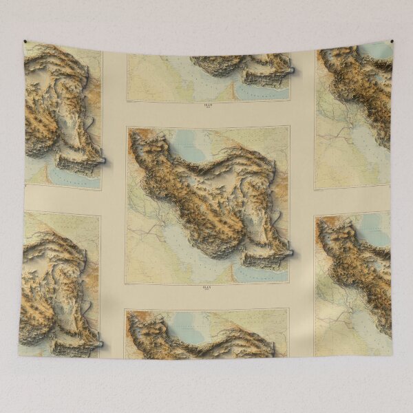 Item preview, 1941 Iran Relief Map 3D digitally-rendered designed and sold by ThinkAboutMaps.