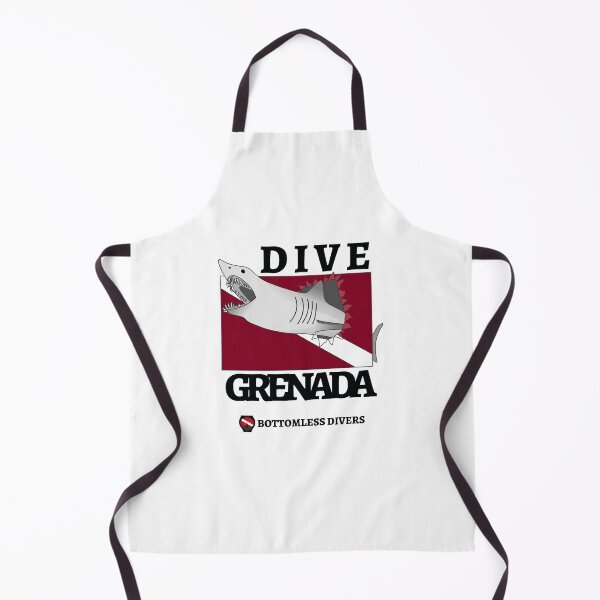 Item preview, Dive Grenada Attacking Shark designed and sold by BottomlessDiver.