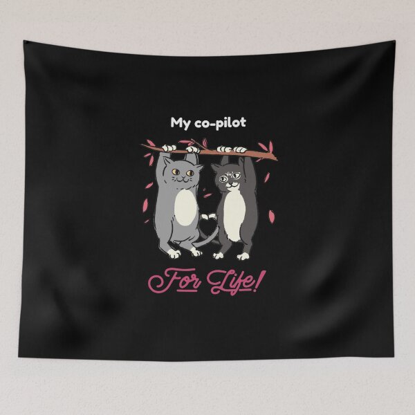 Item preview, two cats hanging from a tree in love designed and sold by SuperiorPrints.