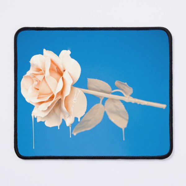 Item preview, Liquid Rose Flower Painting, Blue Background  designed and sold by newburyboutique.