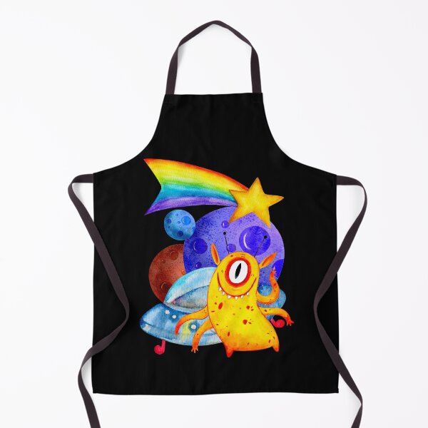 Item preview, Watercolor Outer Space Alien designed and sold by ChelleCreate.