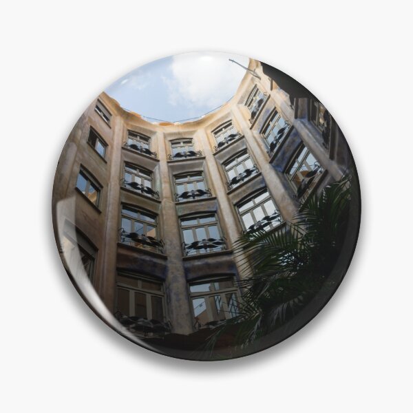 Item preview, A Courtyard Curved Like a Hug - Antoni Gaudi's Casa Mila, Barcelona, Spain designed and sold by Georgia Mizuleva.