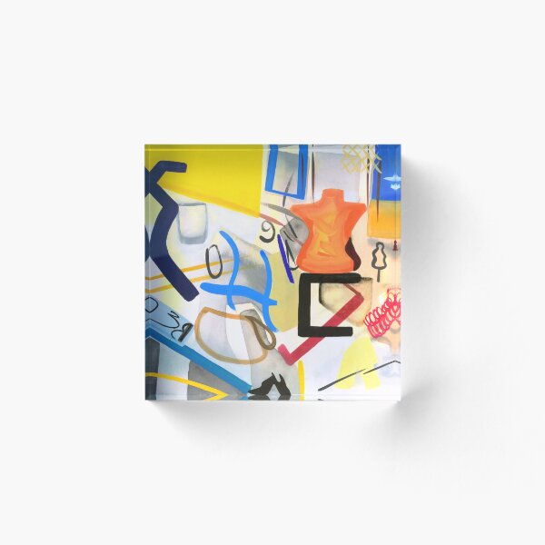 Item preview, Shop Window Yellow Abstract Art Print designed and sold by lisavrobinson.