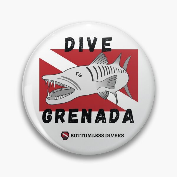 Item preview, Dive Grenada Barracuda with Dive Flag designed and sold by BottomlessDiver.