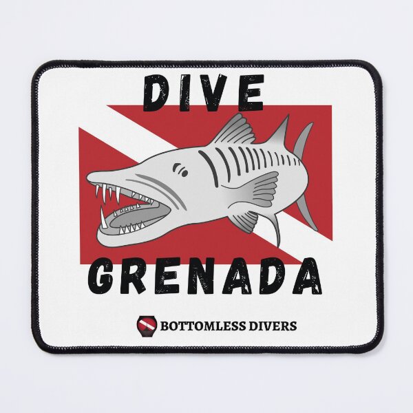 Item preview, Dive Grenada Barracuda with Dive Flag designed and sold by BottomlessDiver.