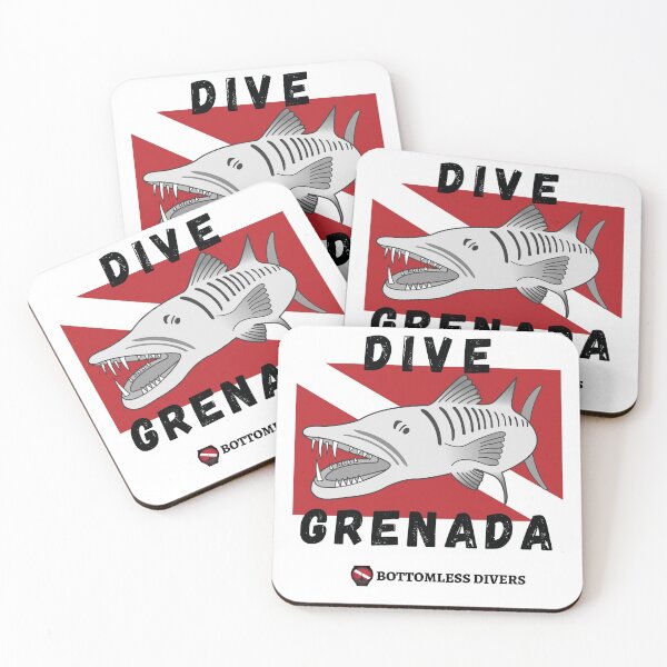 Item preview, Dive Grenada Barracuda with Dive Flag designed and sold by BottomlessDiver.