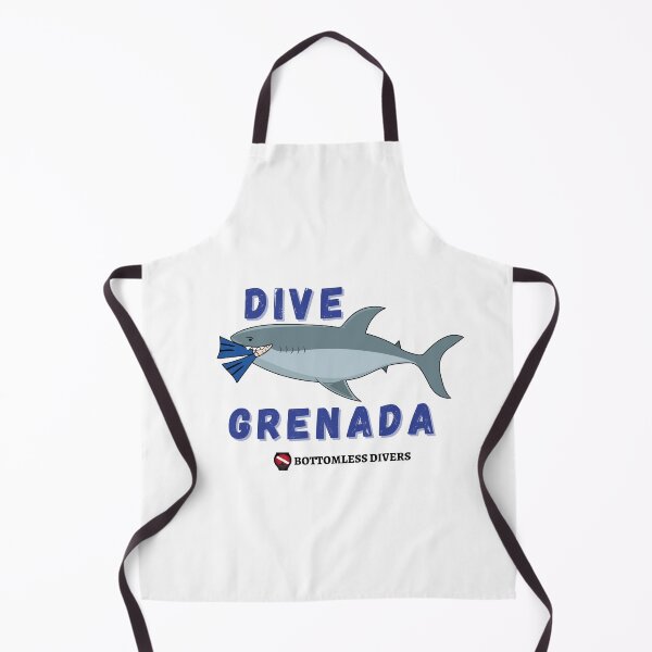 Item preview, Dive Grenada Hungry Shark with Diver designed and sold by BottomlessDiver.