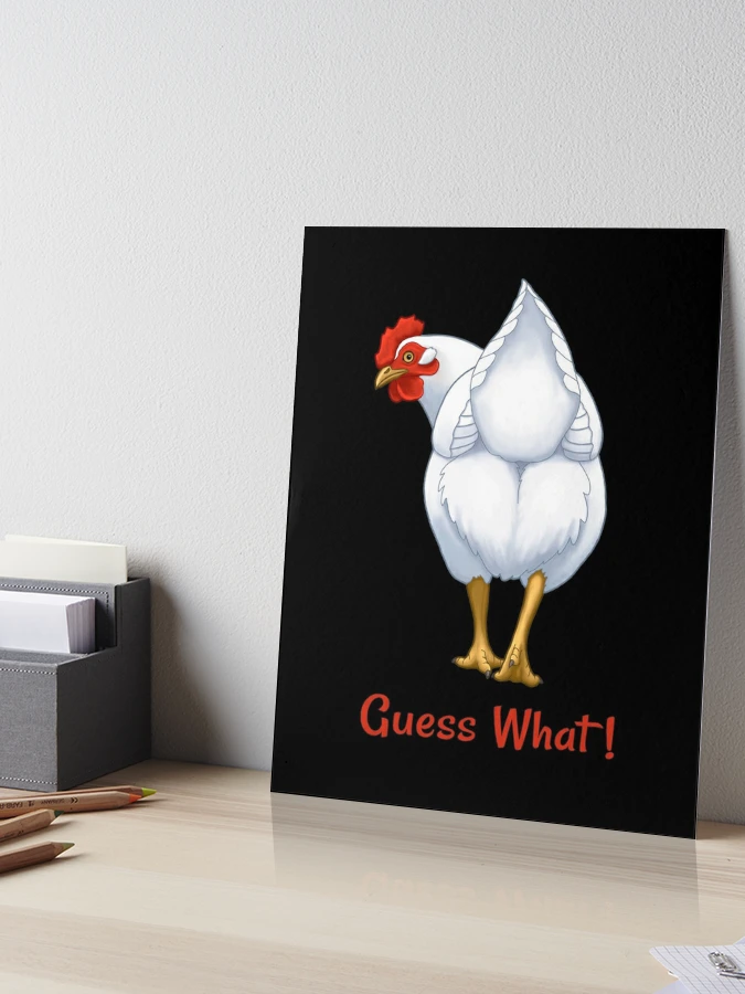 Guess What Chicken Butt White Hen Magnet for Sale by csforest