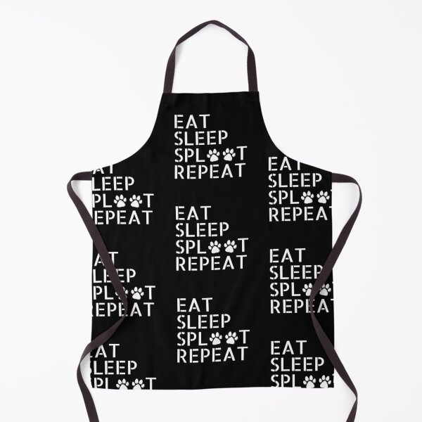 Item preview, Eat sleep sploot repeat, funny paw print splooting design designed and sold by Auntieck.