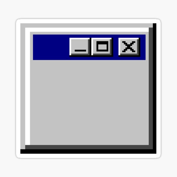 "Windows 95 Popup" Sticker for Sale by RadioDont Redbubble