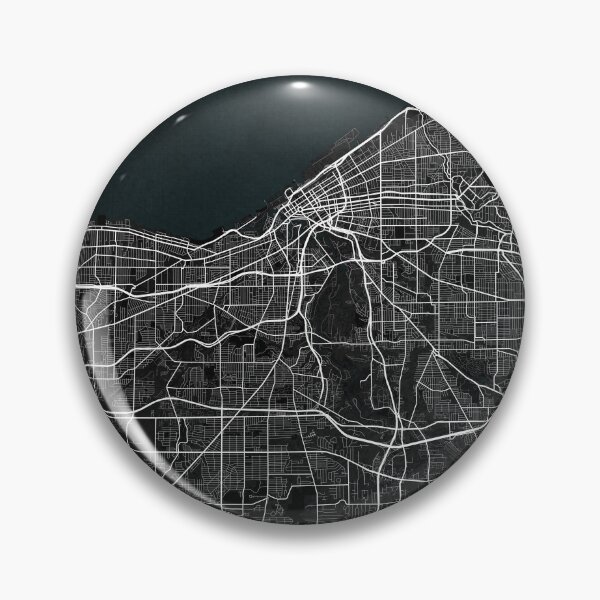 Artikelvorschau, Cleveland Stadtplan von Ohio, USA entworfen und verkauft von deMAP.