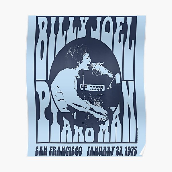 Billy Joel - Piano Man, 1975 T-Shirt Poster