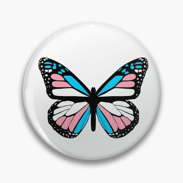 Item preview, subtle trans flag butterfly doodle drawing designed and sold by Jaymesarah.