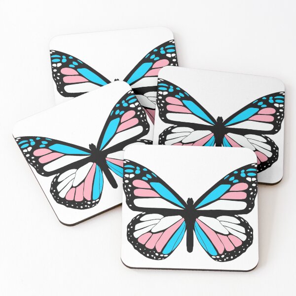 Item preview, subtle trans flag butterfly doodle drawing designed and sold by Jaymesarah.