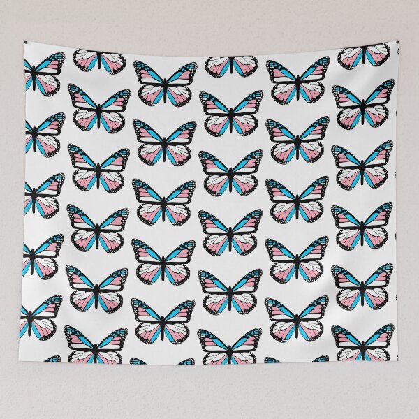 Item preview, subtle trans flag butterfly doodle drawing designed and sold by Jaymesarah.
