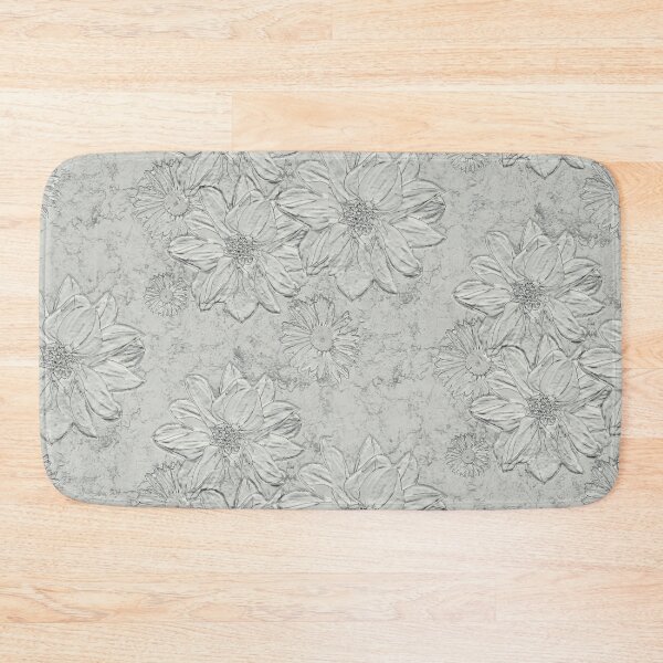 Item preview, Embossed Flowers Soft Grey designed and sold by PoppyPod.