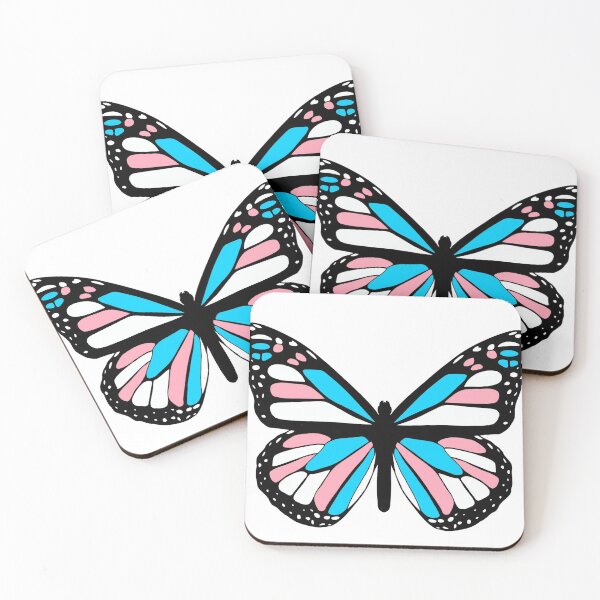 Item preview, subtle trans flag butterfly designed and sold by Jaymesarah.