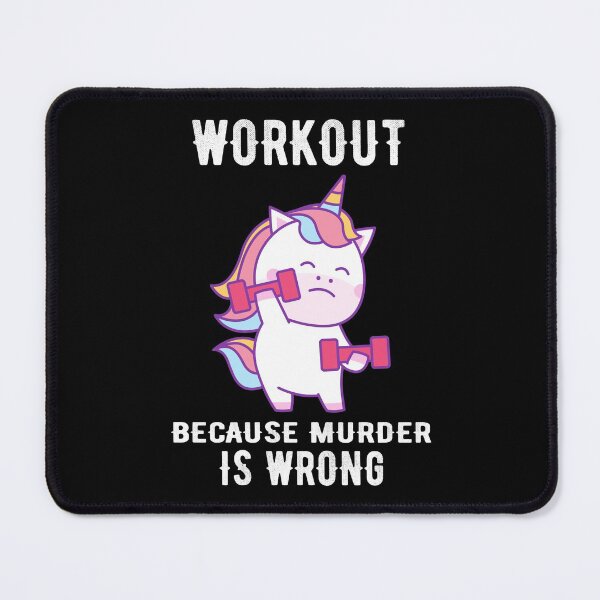 Item preview, Workout Gym Fitness Unicorn Murder Funny Gift designed and sold by CuteDesigns1.