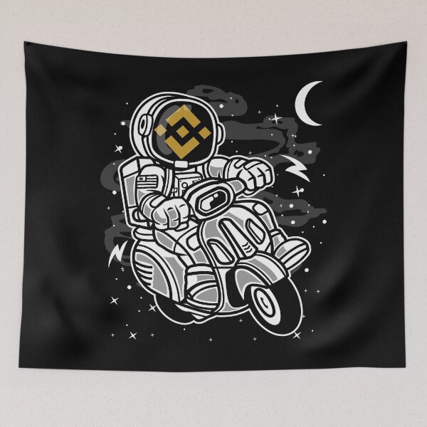Item preview, Astronaut Scooter Binance BNB Coin To The Moon Crypto Token Cryptocurrency Blockchain Wallet HODL designed and sold by AdamRoberts90.