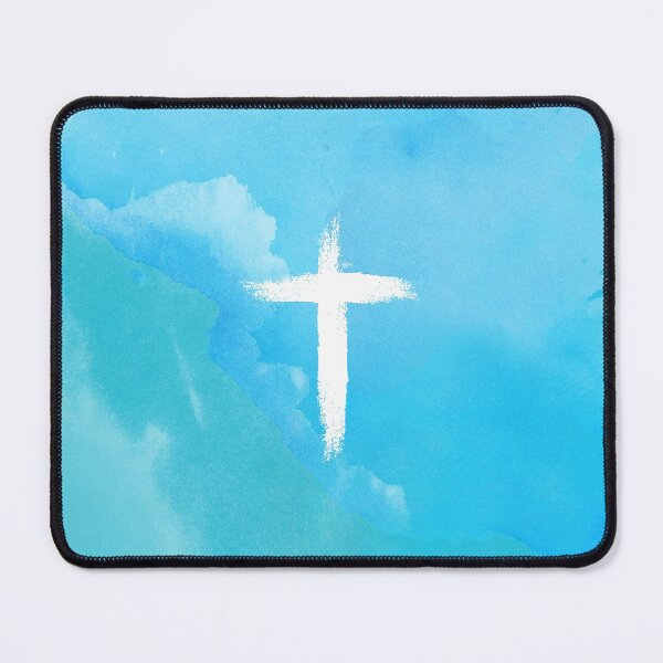 Item preview, Blue Marble Cross Watercolor Painting designed and sold by StoicQuotes.