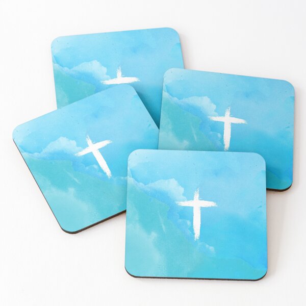 Item preview, Blue Marble Cross Watercolor Painting designed and sold by StoicQuotes.