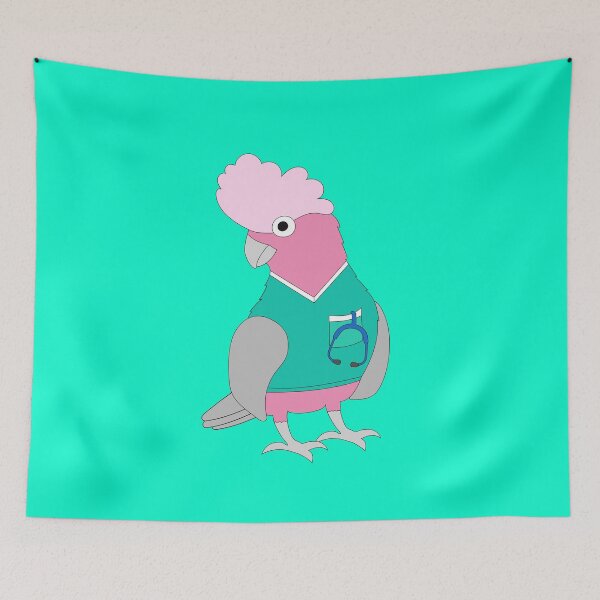 Item preview, Galah Nurse on Aqua designed and sold by Digitaldingo.