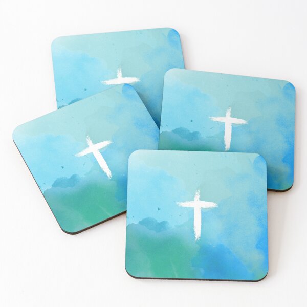 Item preview, Blue Colored Cross designed and sold by StoicQuotes.
