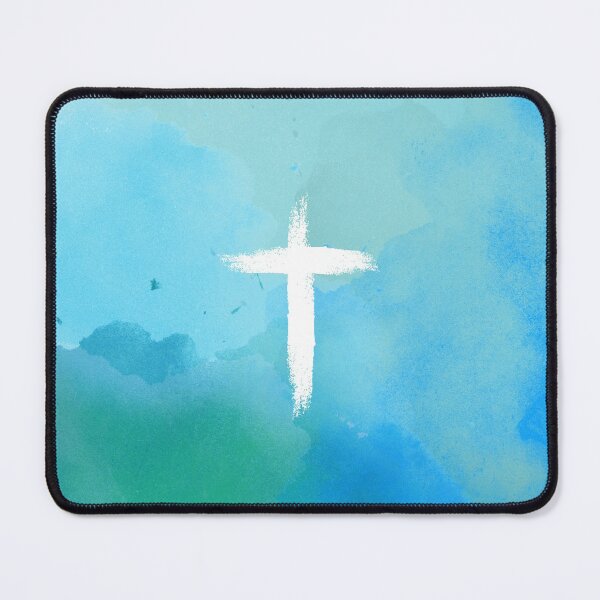 Item preview, Blue Colored Cross designed and sold by StoicQuotes.