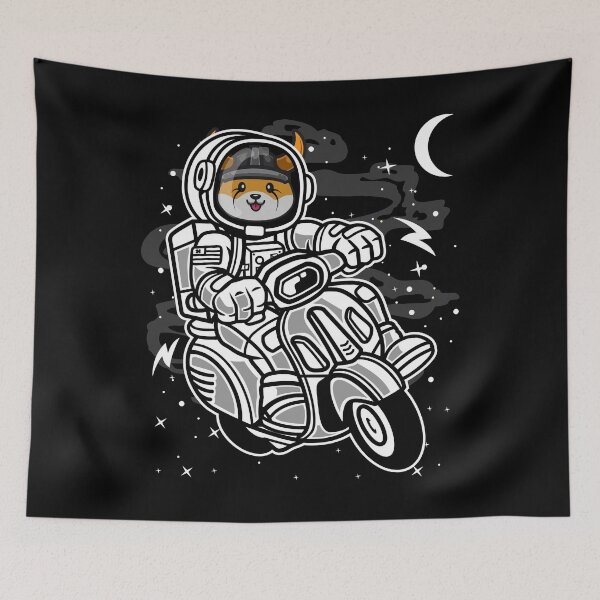 Item preview, Astronaut Scooter Floki Inu Coin To The Moon Crypto Token Cryptocurrency Blockchain Wallet HODL designed and sold by AdamRoberts90.