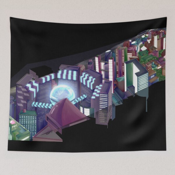 Item preview, Colorful city at night designed and sold by croscreates.