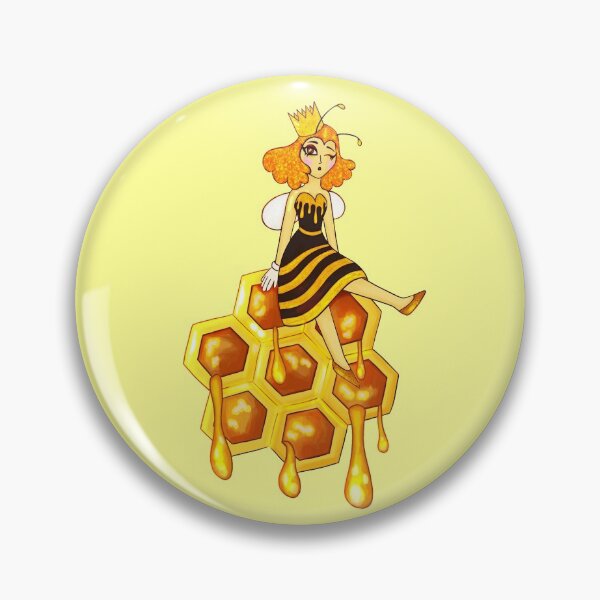Item preview, Cartoon Queen Bee and Honeycomb designed and sold by Fluffyllama7.