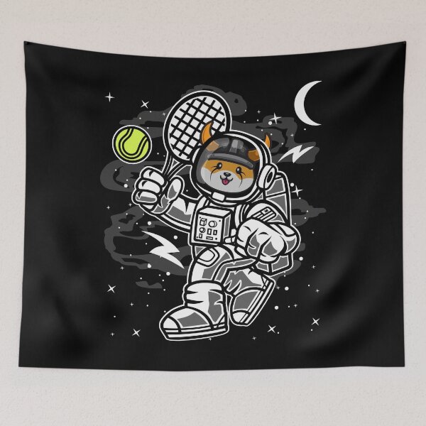 Item preview, Astronaut Tennis Floki Inu Coin To The Moon Crypto Token Cryptocurrency Blockchain Wallet HODL designed and sold by AdamRoberts90.