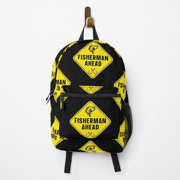 Item preview, Bass Fisherman Ahead Yellow Road Sign designed and sold by Designs By David.