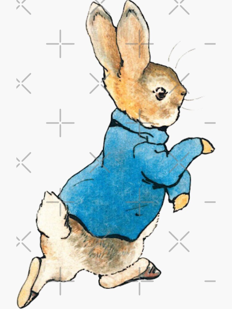 Nursery Characters, Peter Rabbit, Beatrix Potter Sticker for Sale