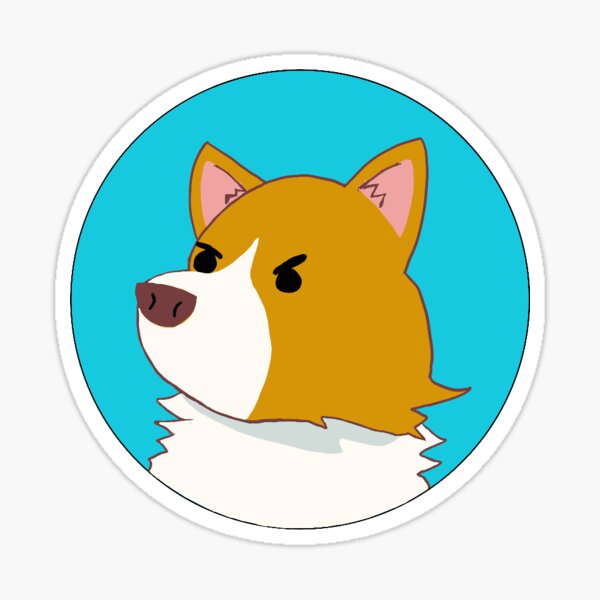 angry corgi Sticker