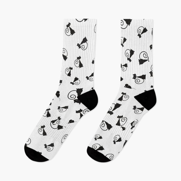 Item preview, Black Cats 4 Ur #fEEtZies Little Black Cat Socks designed and sold by fEEtzies2.