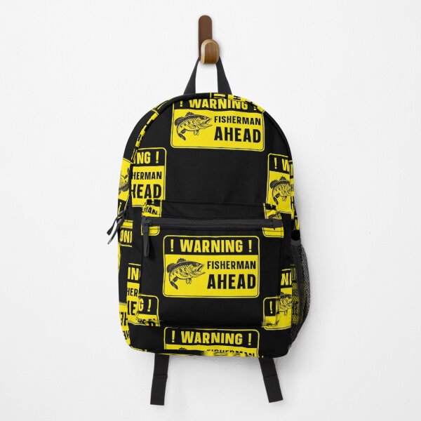 Item preview, Warning Bass Fisherman Ahead Yellow Road Sign designed and sold by Designs By David.