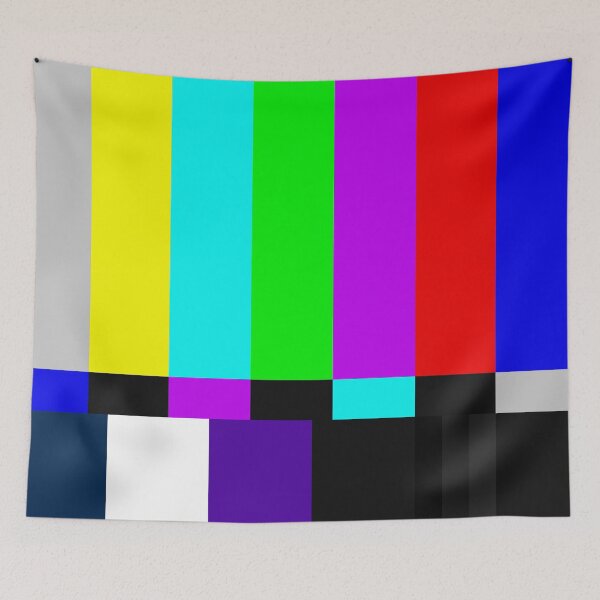 Item preview, TV Color Bars White Background  designed and sold by DeYoungFashion.