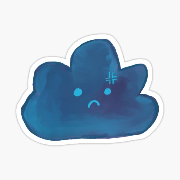angry cloud Sticker